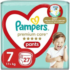 Scutece-chilotel Pampers Premium Care Pants Value Pack Marimea 7, 17+ kg, 27 buc imagine