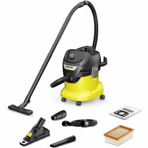 Aspirator multifunctional Karcher KWD 4 V-20/5/35 EXTENSION DDC, 1000 W, aspirare umeda si uscata, 20 l rezervor, furtun 3.5m, functie de suflare, galben/negru imagine