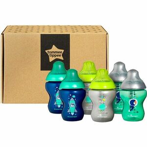 Set biberoane ONL baietei haiosi Tommee Tippee, 260 ml, 6 buc, + 0 luni, Multicolor imagine