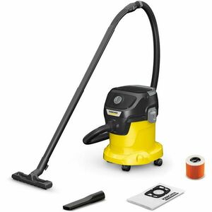 Aspirator multifunctional Karcher KWD 3 V-15/4/20, 1000 W, aspirare umeda si uscata, 15 l rezervor, furtun 2m, functie de suflare, galben/negru imagine