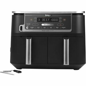 Friteuza cu aer cald Ninja Foodi Max Dual Zone AF451EU, 2470 w, sistem smart cook, 9.5 l, 2 sertare, 6 functii, negru imagine