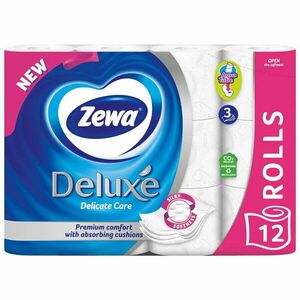 Hartie igienica Zewa Deluxe Delicate Care, 3 straturi, 12 role imagine