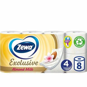 Hartie igienica Zewa Exclusive Almond Milk, 4 straturi, 8 role imagine