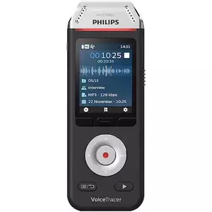 Reportofon Philips DVT2110, 8GB, Negru/Crom imagine