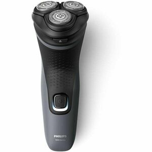 Aparat de ras Philips Shaver Seria 1, barbierit umed si uscat, fara fir, capete 4D flexibile, lame autoascutire, 40 min, capac de protectie, Negru imagine