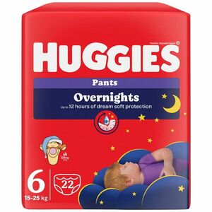 Scutece chilotel de noapte Huggies Overnights, 6, 15-25 kg, 22 buc imagine