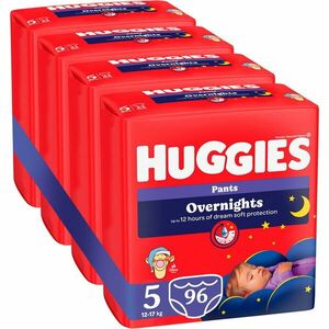 Scutece chilotel de noapte Huggies Overnights 5, 12-17 kg, 96 buc imagine