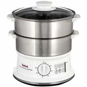 Aparat de gatit cu aburi Tefal VC145130, 6 l, compatibil cu masina de spalat vase, nivel de apa vizibil, alb imagine