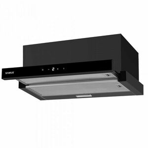 Hota incorporabila Samus HS6032DTGB, 1 Motor, Latime 60 cm, Afisaj Led, Putere absorbtie 160-326 m3/h, 3 Trepte absorbtie, Touch Control, Negru imagine