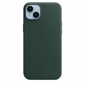 Husa de protectie Apple Leather Case with MagSafe pentru iPhone 14 Plus, Forest Green imagine