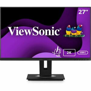 Monitor IPS LED ViewSonic 27 VG2756-2K, QHD 2560 x 1440, HDMI, DisplayPort, Pivot, Boxe Negru imagine