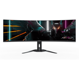 Monitor LED GIGABYTE Gaming AORUS CO49DQ Curbat 49 inch DQHD OLED 0.03 ms 144 Hz USB-C KVM HDR FreeSync Premium Pro imagine