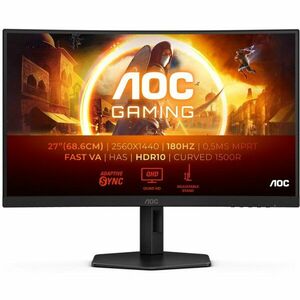 Monitor LED AOC Gaming CQ27G4X Curbat 27 inch QHD VA 0.5 ms 180 Hz HDR imagine