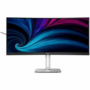 Monitor Philips Curbat, 34, VA, WQHD, 120Hz, 4ms, FlickerFree, Boxe 5W x 2, HA, HDMI, DisplayPort, USB, hub, USC-C, KVM, RJ45, 34B2U5600C/00, Negru imagine