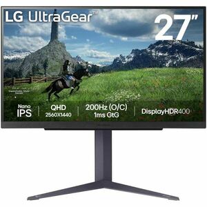 Monitor LED LG Gaming UltraGear 27GS85Q-B 27 inch QHD IPS 1 ms 200 Hz HDR FreeSync & G-Sync Compatible imagine