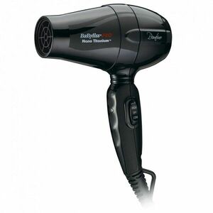 Uscator de par BaByliss Pro Bambino. 1200W. compact. difuzor. concentrator. 2 trepte viteza. 2 setari temperatura. negru imagine