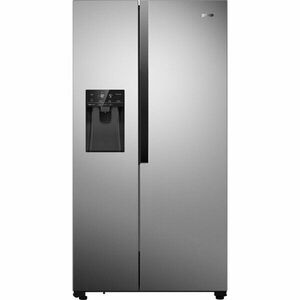 Frigider side-by-side Gorenje NRS9181VX, 535L, M: 179.3cm, Dozator de apa, Iluminare LED, NoFrost, Compresor Inventor, Display, Clasa energetica F, Inox imagine