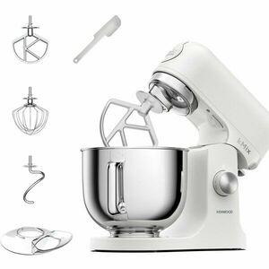 Robot de bucatarie KENWOOD kMiX KMX751AWH, 1000 W, vas inox 5 l, 6 trepte viteza, 3 accesorii patiserie, functie amestecare delicata, functie pornire lenta, alb imagine