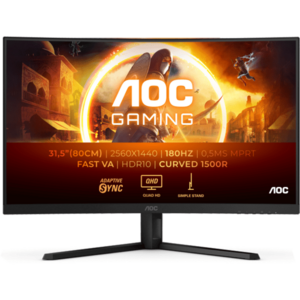 Monitor LED AOC Gaming CQ32G4VE Curbat 31.5 inch QHD VA 0.5 ms 180 Hz HDR imagine