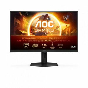 Monitor LED AOC Gaming C27G4ZXU Curbat 27 inch FHD VA 0.3 ms 280 Hz HDR imagine