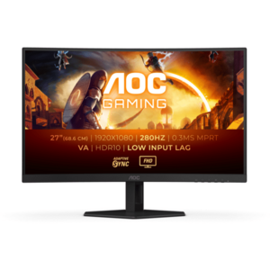 Monitor LED AOC Gaming C27G4ZXE Curbat 27 inch FHD VA 0.3 ms 280 Hz HDR imagine