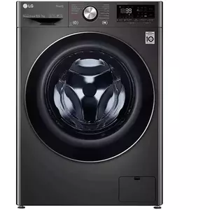 Masina de spalat rufe cu uscator LG F4DV710S2SE, Spalare 10.5 kg, Uscare 7 kg, 1400 rpm, Inverter Direct Drive, TurboWash 39', Spa, Steam, Smart Diagnosis, WiFi, Clasa E, Negru imagine