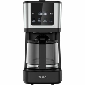 Cafetiera digitala Tesla CMF200BX, 900W, display digital, 1.25 L, negru/inox imagine