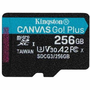 Card de memorie Kingston Canvas GO Plus 256GB, Class 10 - UHS I, U3, V30 imagine