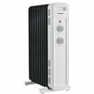 Calorifer electric cu ulei Heinner HOH-M11WH-BK, 11 elementi, 2500 W, 3 setari de temperatura, Termostat ajustabil, Protectie supraincalzire, Alb/Negru imagine