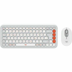 Kit Wireless Tastatura + Mouse Logitech POP ICON COMBO, Bluetooth, EasySwitch, OffWhite imagine