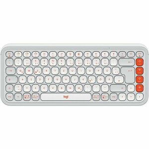 Tastatura Wireless Logitech POP ICON KEYS, Bluetooth, 3 Way Easy-Switch, Off-White imagine