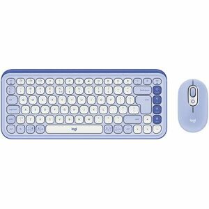 Kit Wireless Tastatura + Mouse Logitech POP ICON COMBO, Bluetooth, EasySwitch, Lilac imagine