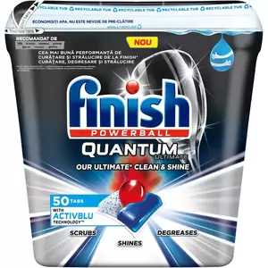 Detergent pentru masina de spalat vase Finish Quantum Ultimate Activblu, 50 spalari imagine