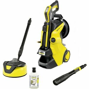 Aparat de spalat cu presiune Karcher K 5 Premium Smart Control Home, 2100 W, motor racit cu apa, 145bar, 500 l/h debit maxim, furtun de presiune 10 m, sistem Plug 'n' Clean pentru detergent , perie exterior T5 , detergent exterior 0.5L, bluetoot imagine