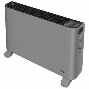 Convector de podea Tesy CN 207 ZF G, 4 optiuni de setare a caldurii: 1000/2000 W + ventilator, termostat, functie turbo, gri imagine