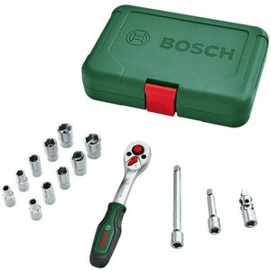 Set de 14 adaptoare pentru chei tubulare de ¼” Bosch 1600A02BY0, otel aliat, 74 Nm, 5° unghi lucru imagine