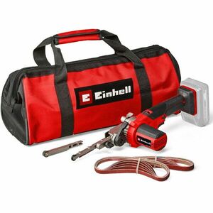 Slefuitor pe acumulator Einhell Expert TE-BF 18 Li-solo, 18 V, 250 - 1700 RPM, 40x457 mm dimensiune slefuire, geanta transport, 12 hartii de slefuit (P60, P80, P120), fara acumulator/incarcator imagine