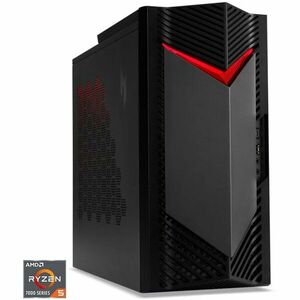 Sistem Gaming Acer Nitro N50-130 cu procesor AMD Ryzen™ 5 7600 pana la 5.10 GHz, 16GB DDR5, 512GB SSD, AMD Radeon™ RX 7600 8GB GDDR6, No OS, Negru imagine