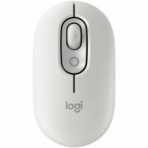 Mouse Wireless Logitech POP cu emoji, Bluetooth, Silent Touch, 3 Way Easy-Switch, Off-White imagine