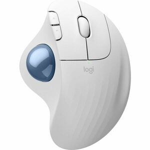 Mouse Logitech ERGO M575S Wireless Trackball, OffWhite, Blue Ball imagine