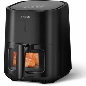 Friteuza cu aer cald Samus AF4-S1200DW, 1200 W, capacitate 4 L, tehnologia Fry-Force 360 gateste preparatele uniform cu putin sau fara ulei, Negru imagine