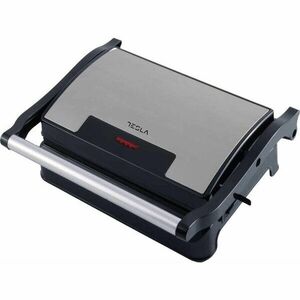 Sandwich maker, grill electric Tesla GR100BX, 700WPlaci neaderente tip grill 23x14.5 cm, Negru/ Inox imagine