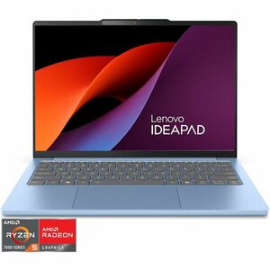 Laptop Lenovo IdeaPad Slim 5 13ARP10 cu procesor AMD Ryzen™ 5 7535HS pana la 4.55GHz, 13.3 WUXGA, IPS, 16GB LPDDR5x, 512GB SSD, AMD Radeon™ 660M Graphics, No OS, Polar Blue imagine