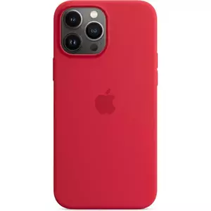 Husa de protectie Apple Silicone Case with MagSafe pentru iPhone 13 Pro Max, (PRODUCT)RED imagine