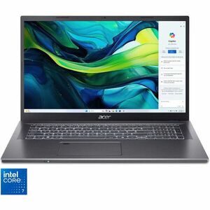 Laptop Acer 17.3'' Aspire 17 A17-51GM, FHD IPS, Procesor Intel® Core™ 7 150U (12M Cache, up to 5.40 GHz), 16GB DDR4, 1TB SSD, GeForce RTX 2050 4GB, Win 11 Pro, Steel Gray imagine