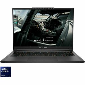 Laptop MSI Gaming 16'' Stealth 16 MercedesAMG A1VGG, QHD+ 240Hz, Procesor Intel® Core™ Ultra 9 185H (24M Cache, up to 5.10 GHz), 32GB DDR5, 2TB SSD, GeForce RTX 4070 8GB, Win 11 Home, Selenite Gray imagine