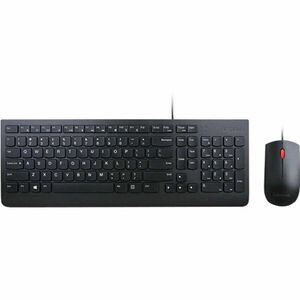 Kit periferice Lenovo Tastatura + Mouse Essential Wired Combo, USB, Black imagine