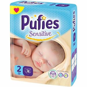 Scutece Pufies Sensitive 2 mini, Maxi Pack, 74 buc imagine