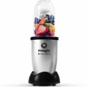 Blender Magic Bullet, 200 W, 1 viteza, cupa inalta 0.56l, cupa mica 0.355l, cana pentru transportare 0.56l, 8 accesorii, Argintiu imagine