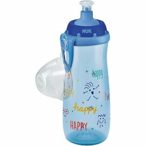 Cana NUK Sport cu sistem push-pull, 36 luni+, 450 ml, Albastru imagine